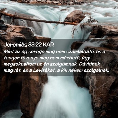 Picture 02 - Jeremiás 33:22 KAR - Mint az ég serege meg nem számlálható, és a - Bible Verse Picture