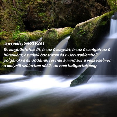 Picture 02 - Jeremiás 36:31 KAR - És megbüntetem õt, és az õ magvát, és az - Bible Verse Picture