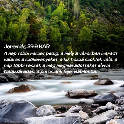 Picture 02 - Jeremiás 39:9 KAR - A nép többi részét pedig, a mely a városban - Bible Verse Picture