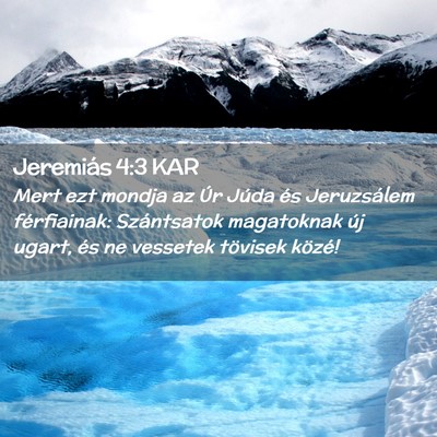 Picture 02 - Jeremiás 4:3 KAR - Mert ezt mondja az Úr Júda és Jeruzsálem - Bible Verse Picture