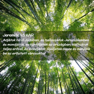 Picture 02 - Jeremiás 4:5 KAR - Adjátok hírül Júdában, és hallassátok - Bible Verse Picture