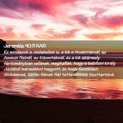 Picture 02 - Jeremiás 40:11 KAR - És mindazok a Júdabeliek is, a kik a - Bible Verse Picture