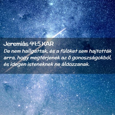 Picture 02 - Jeremiás 44:5 KAR - De nem hallgattak, és a fülöket sem hajtották - Bible Verse Picture