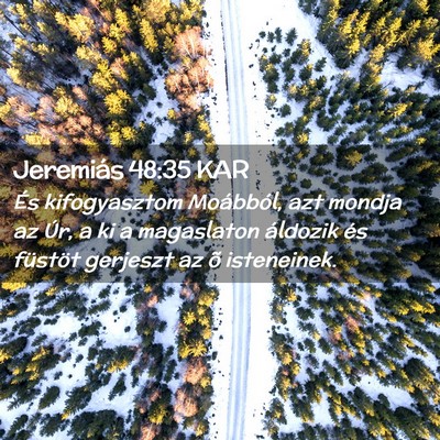 Picture 02 - Jeremiás 48:35 KAR - És kifogyasztom Moábból, azt mondja az Úr, a - Bible Verse Picture