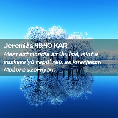 Picture 02 - Jeremiás 48:40 KAR - Mert ezt mondja az Úr: Ímé, mint a saskeselyû - Bible Verse Picture