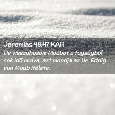 Picture 02 - Jeremiás 48:47 KAR - De visszahozom Moábot a fogságból sok idõ - Bible Verse Picture