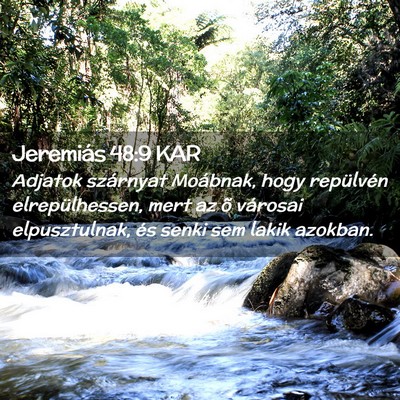 Picture 02 - Jeremiás 48:9 KAR - Adjatok szárnyat Moábnak, hogy repülvén - Bible Verse Picture