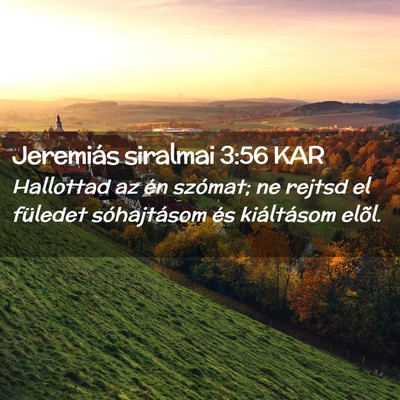 Picture 02 - Jeremiás siralmai 3:56 KAR - Hallottad az én szómat; ne rejtsd el füledet - Bible Verse Picture