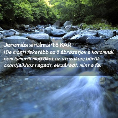 Picture 02 - Jeremiás siralmai 4:8 KAR - [De most] feketébb az õ ábrázatjok a - Bible Verse Picture