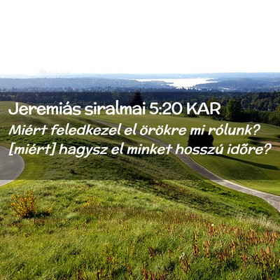 Picture 02 - Jeremiás siralmai 5:20 KAR - Miért feledkezel el örökre mi rólunk? - Bible Verse Picture