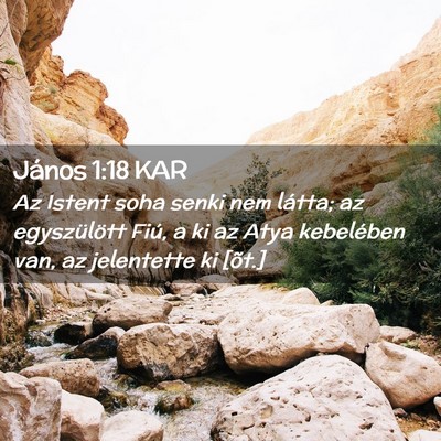 Picture 02 - János 1:18 KAR - Az Istent soha senki nem látta; az egyszülött - Bible Verse Picture