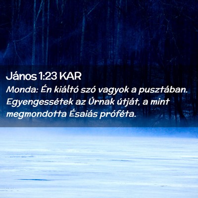 Picture 02 - János 1:23 KAR - Monda: Én kiáltó szó vagyok a pusztában. - Bible Verse Picture