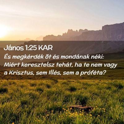 Picture 02 - János 1:25 KAR - És megkérdék õt és mondának néki: Miért - Bible Verse Picture