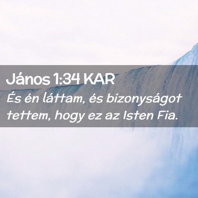 Picture 02 - János 1:34 KAR - És én láttam, és bizonyságot tettem, hogy ez - Bible Verse Picture