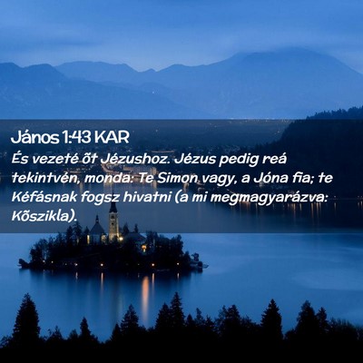 Picture 02 - János 1:43 KAR - És vezeté õt Jézushoz. Jézus pedig reá - Bible Verse Picture