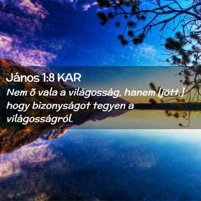 Picture 02 - János 1:8 KAR - Nem õ vala a világosság, hanem [jött,] hogy - Bible Verse Picture