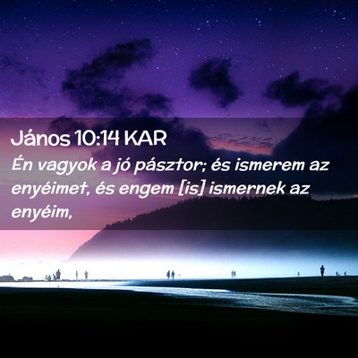 Picture 02 - János 10:14 KAR - Én vagyok a jó pásztor; és ismerem az - Bible Verse Picture
