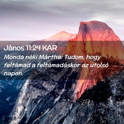 Picture 02 - János 11:24 KAR - Monda néki Mártha: Tudom, hogy feltámad a - Bible Verse Picture