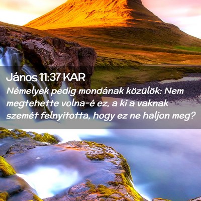 Picture 02 - János 11:37 KAR - Némelyek pedig mondának közülök: Nem - Bible Verse Picture