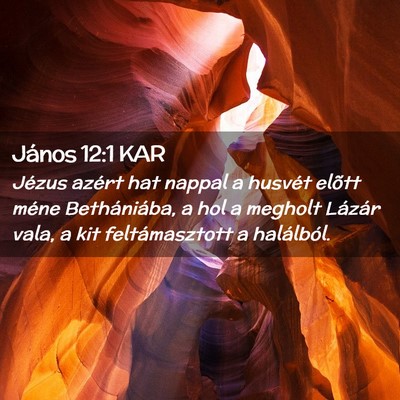 Picture 02 - János 12:1 KAR - Jézus azért hat nappal a husvét elõtt méne - Bible Verse Picture