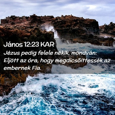 Picture 02 - János 12:23 KAR - Jézus pedig felele nékik, mondván: Eljött az - Bible Verse Picture