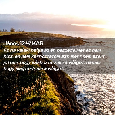 Picture 02 - János 12:47 KAR - És ha valaki hallja az én beszédeimet és nem - Bible Verse Picture