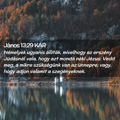 Picture 02 - János 13:29 KAR - Némelyek ugyanis állíták, mivelhogy az - Bible Verse Picture