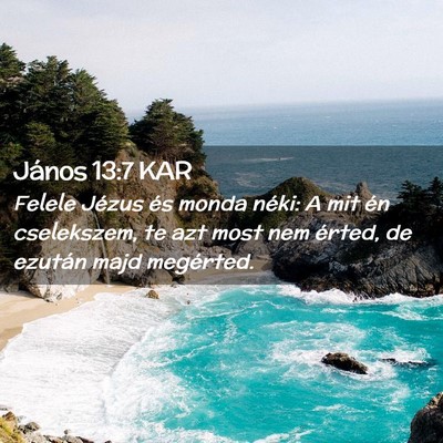 Picture 02 - János 13:7 KAR - Felele Jézus és monda néki: A mit én - Bible Verse Picture