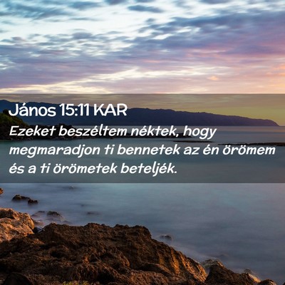 Picture 02 - János 15:11 KAR - Ezeket beszéltem néktek, hogy megmaradjon ti - Bible Verse Picture