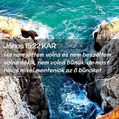 Picture 02 - János 15:22 KAR - Ha nem jöttem volna és nem beszéltem volna - Bible Verse Picture