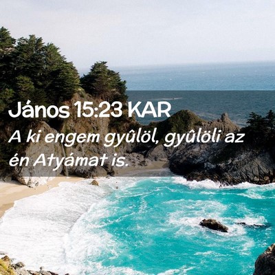 Picture 02 - János 15:23 KAR - A ki engem gyûlöl, gyûlöli az én Atyámat - Bible Verse Picture