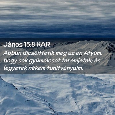 Picture 02 - János 15:8 KAR - Abban dicsõíttetik meg az én Atyám, hogy sok - Bible Verse Picture