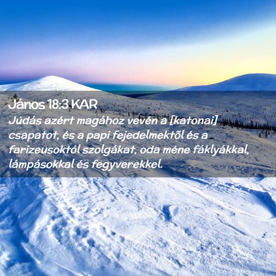 Picture 02 - János 18:3 KAR - Júdás azért magához vevén a [katonai] - Bible Verse Picture