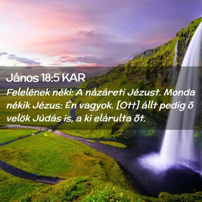 Picture 02 - János 18:5 KAR - Felelének néki: A názáreti Jézust. Monda - Bible Verse Picture