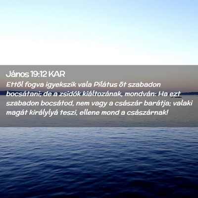 Picture 02 - János 19:12 KAR - Ettõl fogva igyekszik vala Pilátus õt szabadon - Bible Verse Picture