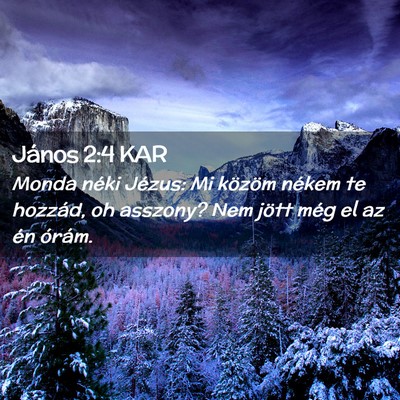 Picture 02 - János 2:4 KAR - Monda néki Jézus: Mi közöm nékem te hozzád, - Bible Verse Picture