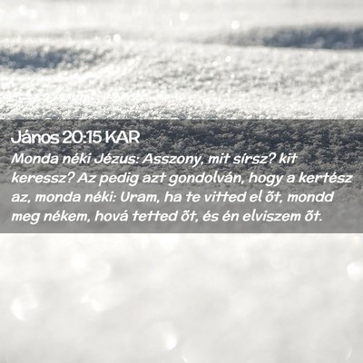 Picture 02 - János 20:15 KAR - Monda néki Jézus: Asszony, mit sírsz? kit - Bible Verse Picture