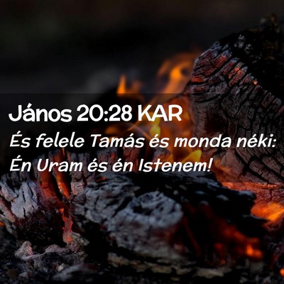 Picture 02 - János 20:28 KAR - És felele Tamás és monda néki: Én Uram és - Bible Verse Picture