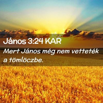 Picture 02 - János 3:24 KAR - Mert János még nem vetteték a - Bible Verse Picture