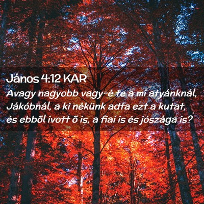 Picture 02 - János 4:12 KAR - Avagy nagyobb vagy-é te a mi atyánknál, - Bible Verse Picture