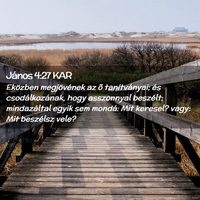 Picture 02 - János 4:27 KAR - Eközben megjövének az õ tanítványai; és - Bible Verse Picture