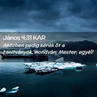 Picture 02 - János 4:31 KAR - Aközben pedig kérék õt a tanítványok, - Bible Verse Picture