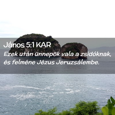 Picture 02 - János 5:1 KAR - Ezek után ünnepök vala a zsidóknak, és - Bible Verse Picture
