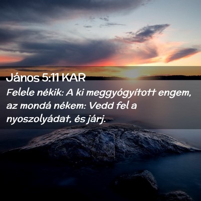 Picture 02 - János 5:11 KAR - Felele nékik: A ki meggyógyított engem, az - Bible Verse Picture