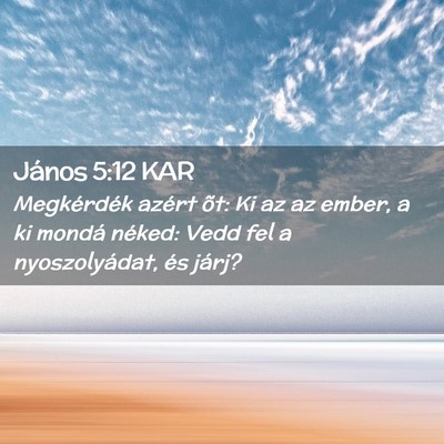 Picture 02 - János 5:12 KAR - Megkérdék azért õt: Ki az az ember, a ki - Bible Verse Picture