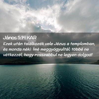Picture 02 - János 5:14 KAR - Ezek után találkozék vele Jézus a templomban, - Bible Verse Picture
