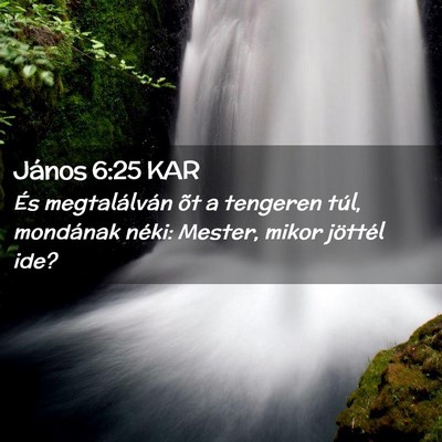 Picture 02 - János 6:25 KAR - És megtalálván õt a tengeren túl, mondának - Bible Verse Picture