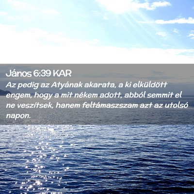 Picture 02 - János 6:39 KAR - Az pedig az Atyának akarata, a ki elküldött - Bible Verse Picture