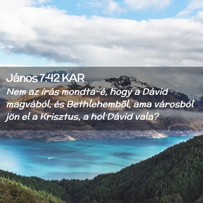 Picture 02 - János 7:42 KAR - Nem az írás mondta-é, hogy a Dávid - Bible Verse Picture