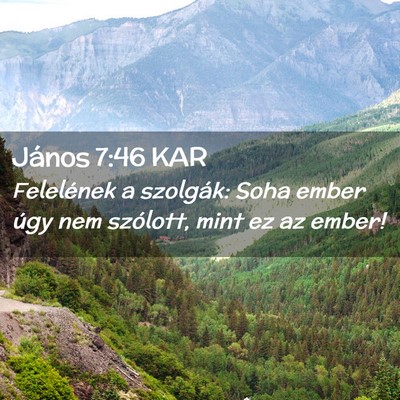 Picture 02 - János 7:46 KAR - Felelének a szolgák: Soha ember úgy nem - Bible Verse Picture